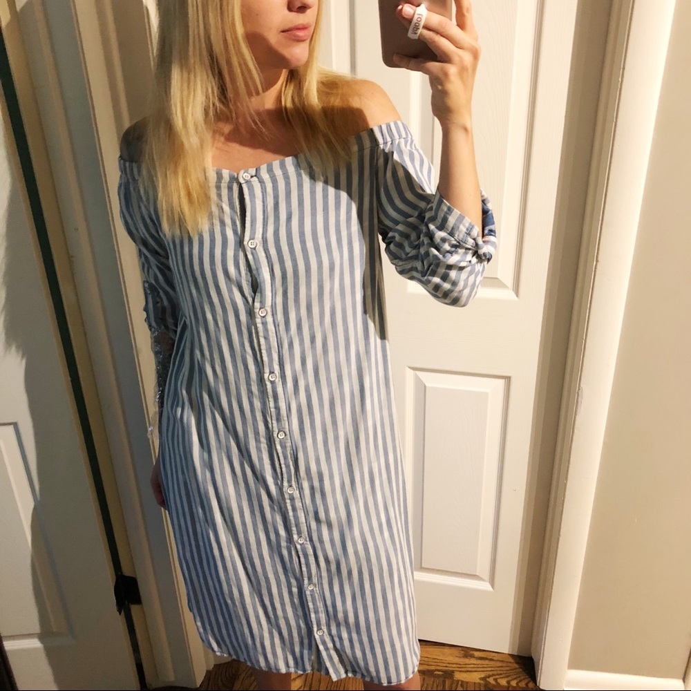 Anthropologie Cloth & Stone off shoulder dress